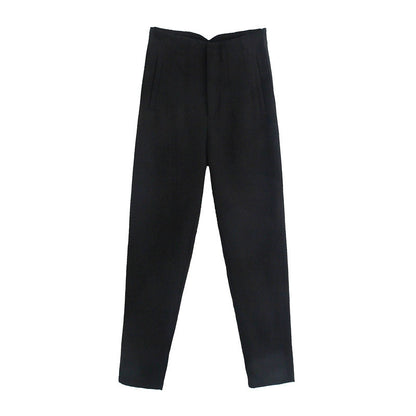 Spring Women's Fashion Seven Color Pendant High Waist Straight Harem Casual Suit Pants