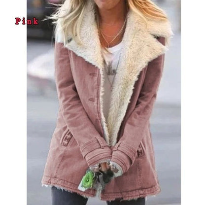 Women's Plus Velvet Thick Warm Cotton Coat
