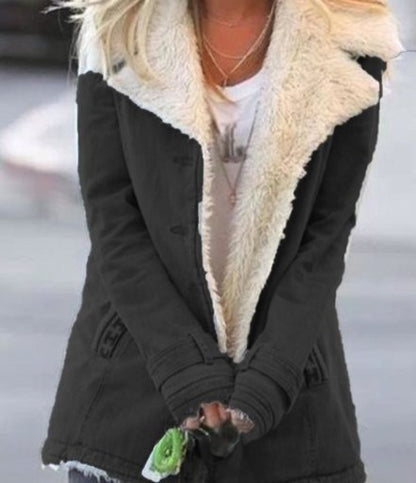 Women's Plus Velvet Thick Warm Cotton Coat