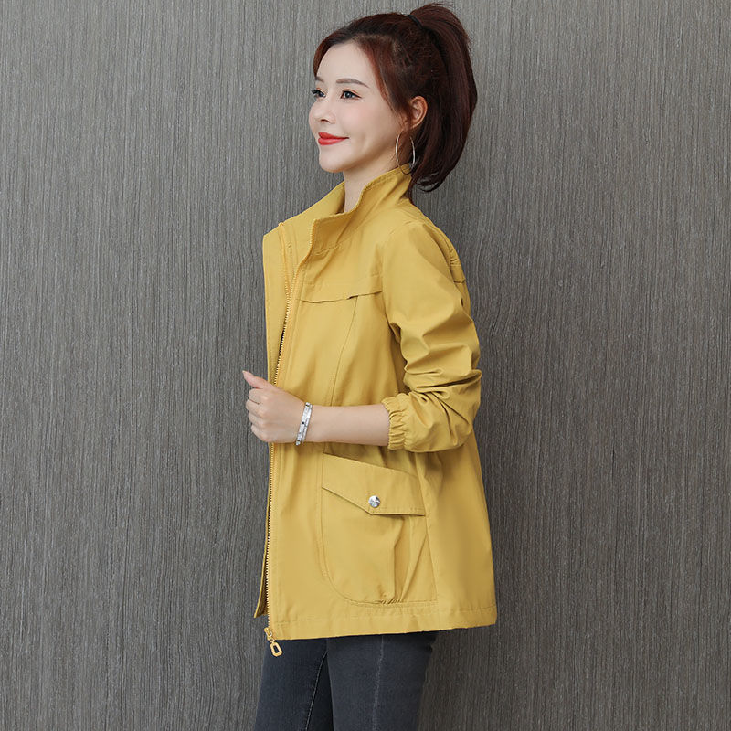 Korean Style Windbreaker With Waist And Slim