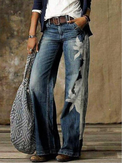 Plus Size Women's Casual Pants Thin Wide Leg Pants