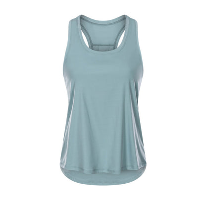 Women's Sports Nude Sleeveless Yoga Uniform Blouse