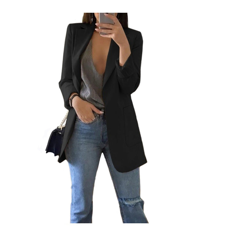 Long sleeve solid color cardigan