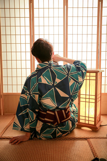 Japanese Kimono Formal Polyester Anti-Wrinkle Non-Ironing Kimono Suit