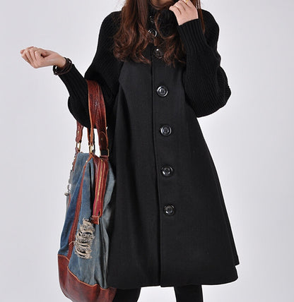 Winter Plus Size Women's Mid-length Loose Wool Overcoat