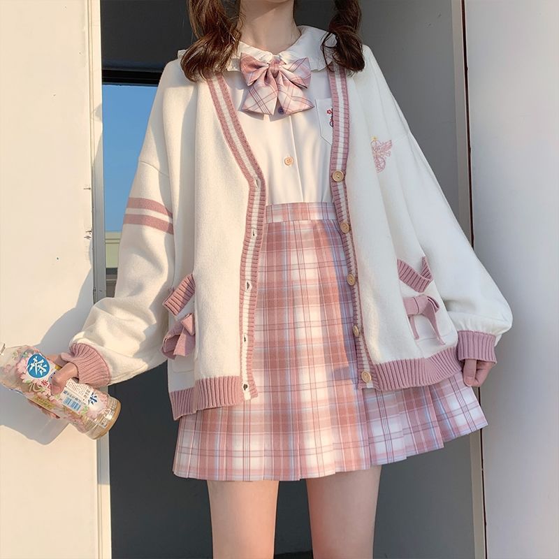 Women's Fashion Bow Knit Cardigan Sweater