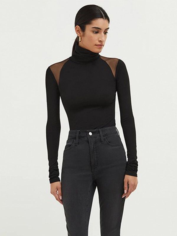 Ladies New Turtleneck Long Sleeve Jumpsuit
