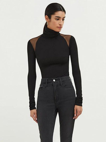 Ladies New Turtleneck Long Sleeve Jumpsuit