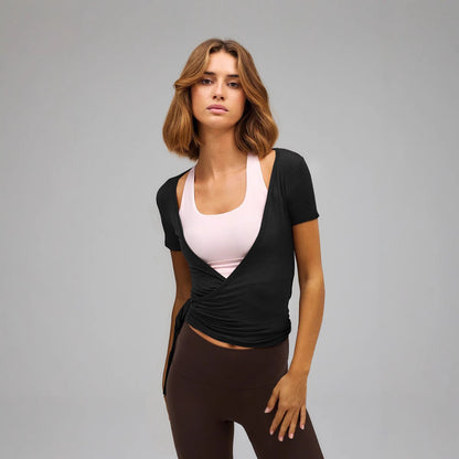 Slim-fit Short-sleeved Sports Blouse Running Training Tight