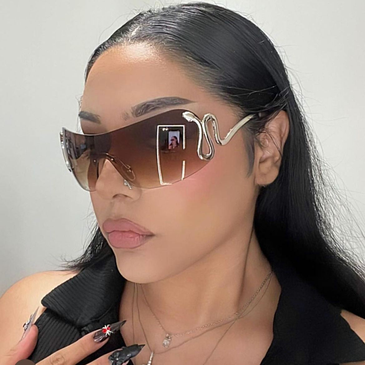 Spirit Snake One-piece Sunglasses Personality Fashion