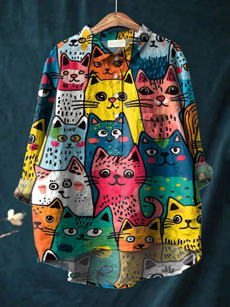 Women's Stretch Print Hawaiian Style Shirt
