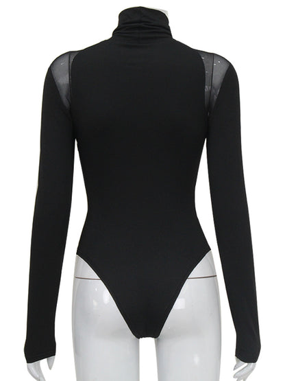 Ladies New Turtleneck Long Sleeve Jumpsuit