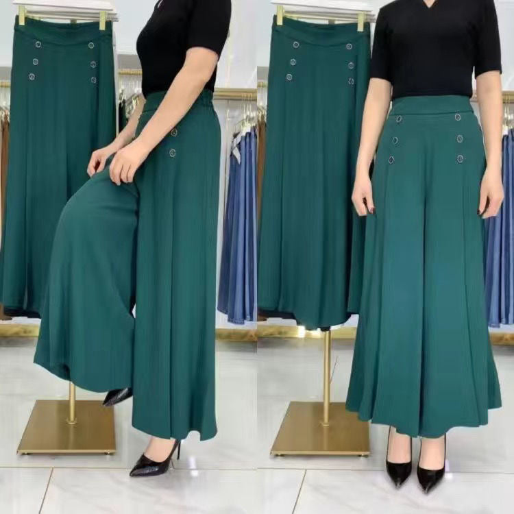 Women's Loose Fashion High Waist Thin Wide Leg Pants