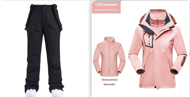 Outdoor Windproof Warm Shell Jacket Two-piece Set