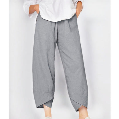 Wide Leg Pants Loose Casual Cotton Linen