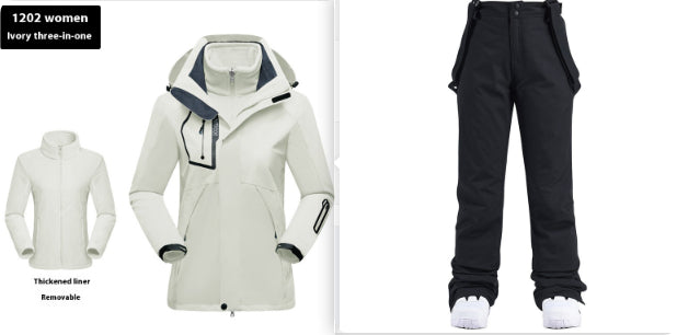 Outdoor Windproof Warm Shell Jacket Two-piece Set