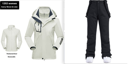 Outdoor Windproof Warm Shell Jacket Two-piece Set