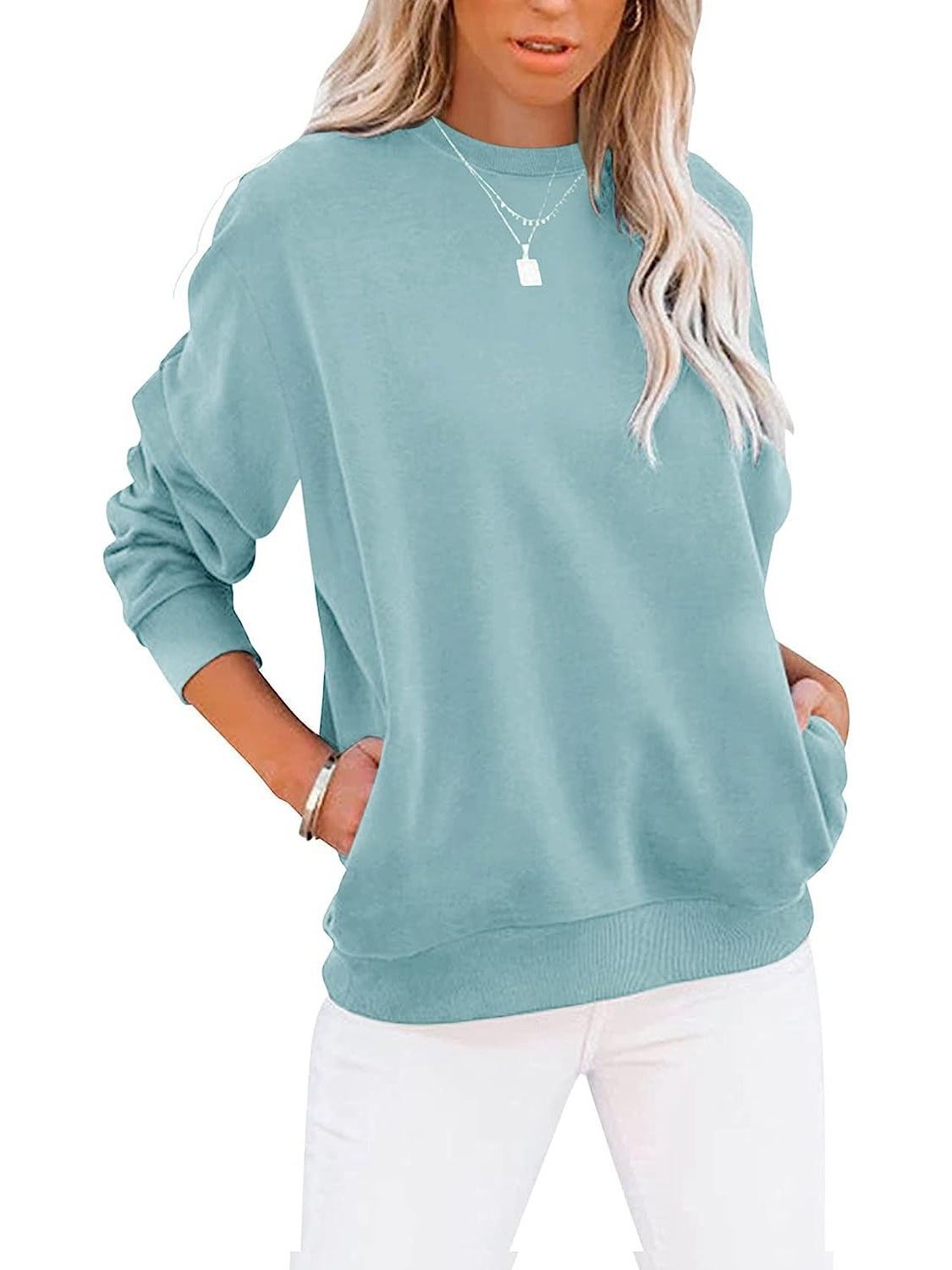 Women's Fashion Casual Round Neck Sports Long-sleeved Top