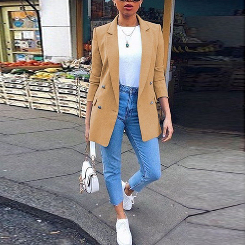 Solid color cardigan jacket