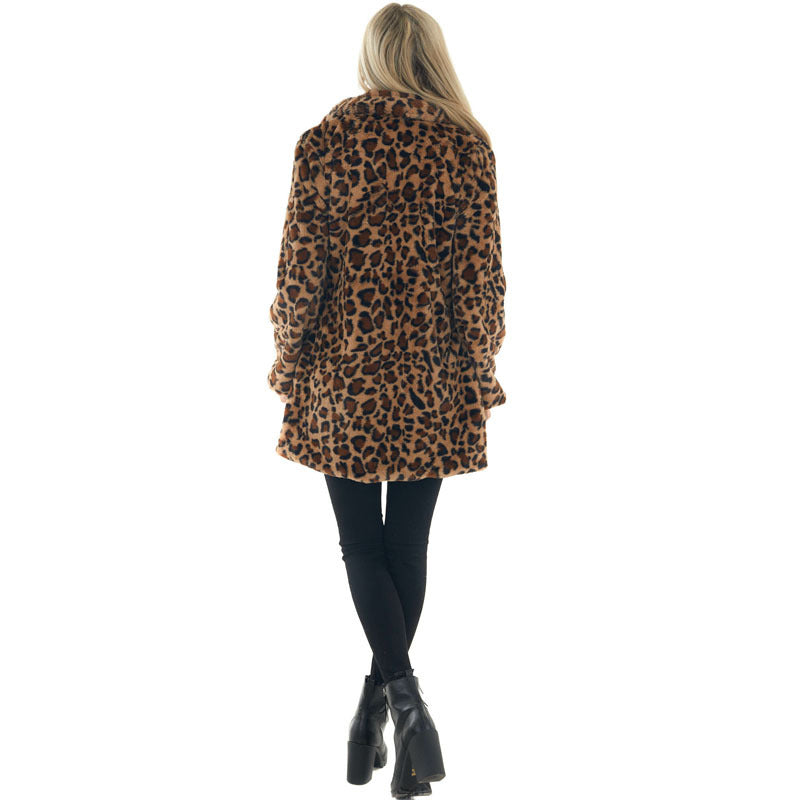 Loose Furry Coat With Pockets