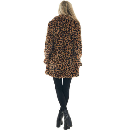 Loose Furry Coat With Pockets