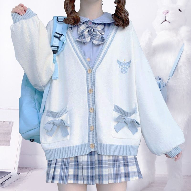 Women's Fashion Bow Knit Cardigan Sweater