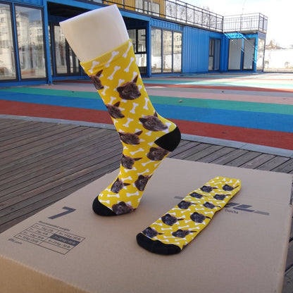 Cartoon Pet Head Face Socks