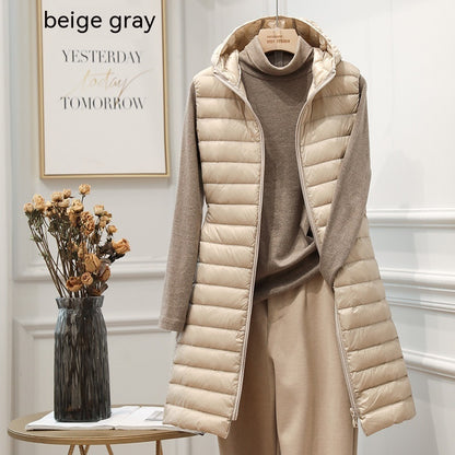 Fall Winter Hooded Korean Lightweight Down Jacket
