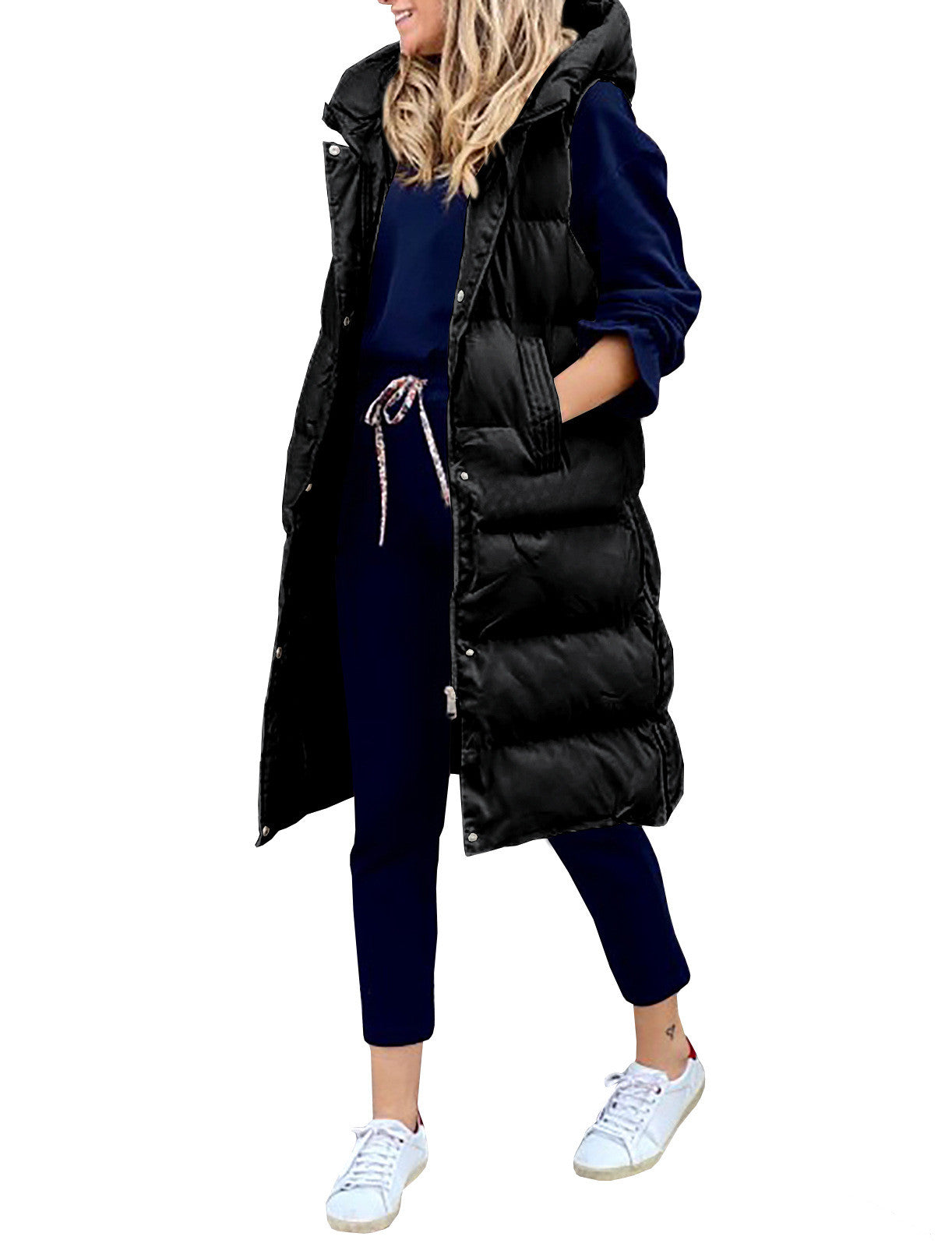 Loose Casual Fashion Single-breasted Sleeveless Jacket