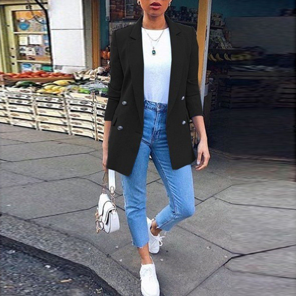 Solid color cardigan jacket