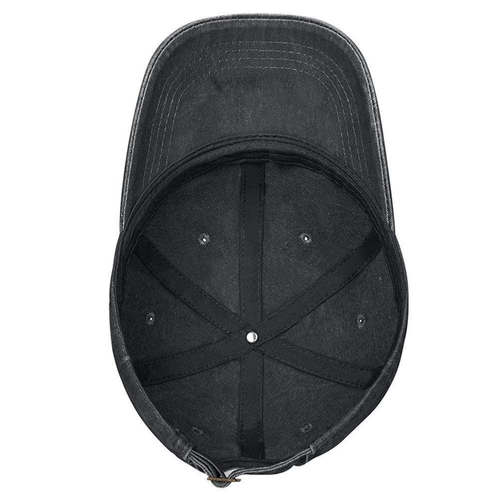 2pcs I FIX Black Hat For Men Women, Adjustable Embroidered Wash Cotton Baseball Cap