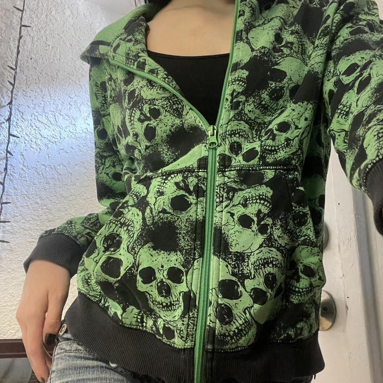 New Printed Sweater Skull Printed Hooded Women