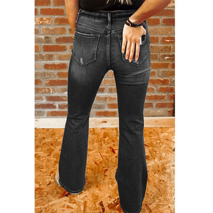 Simple High-waist Slim-fit And Thin-breasted Jeans