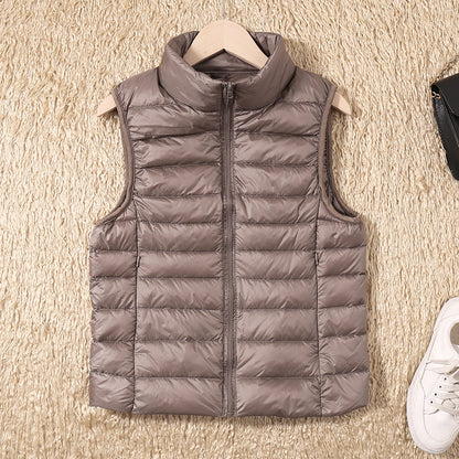 Lightweight down jacket women's Vest Short Size Large