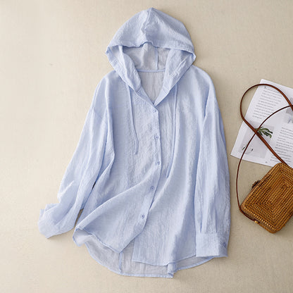Hooded Sun Protection Clothing Long Sleeve Coat