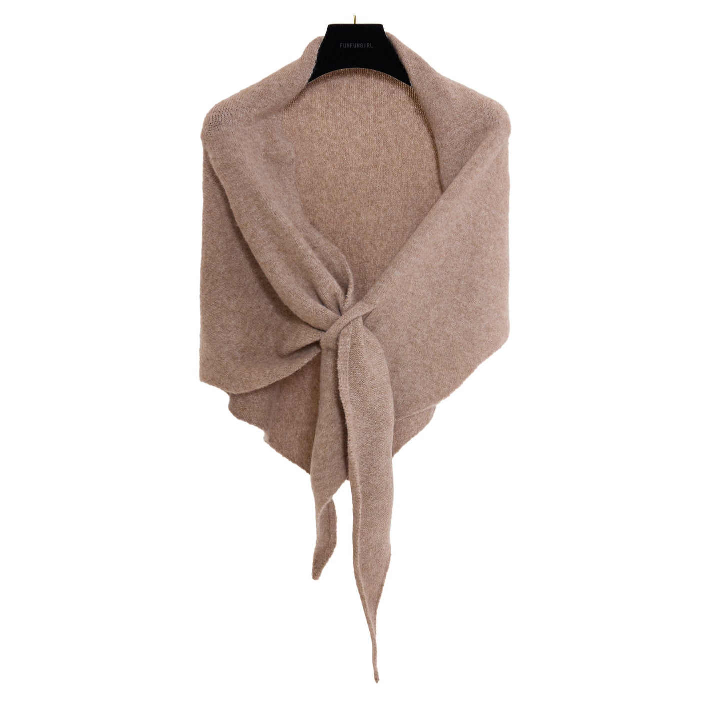 Winter Triangular Shawl INS Solid Color Soft Thickened Knitted Neck Wrap Korean Version Warm Shawl For Women