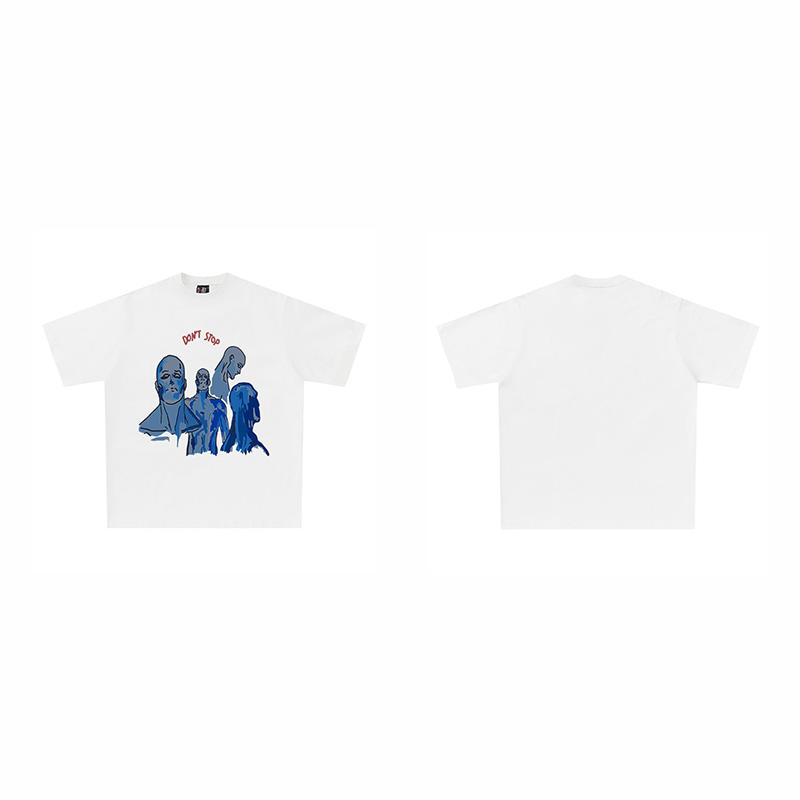 Hand-painted Printed American Short Sleeve