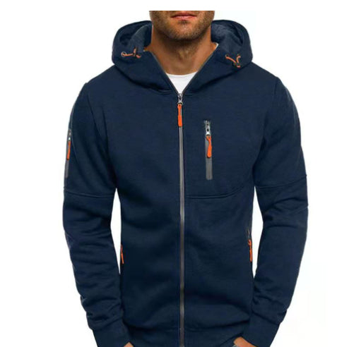 Casual Jacquard Sweater Cardigan Hooded Jacket