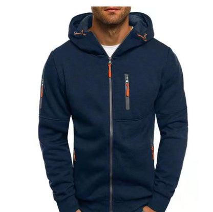 Casual Jacquard Sweater Cardigan Hooded Jacket