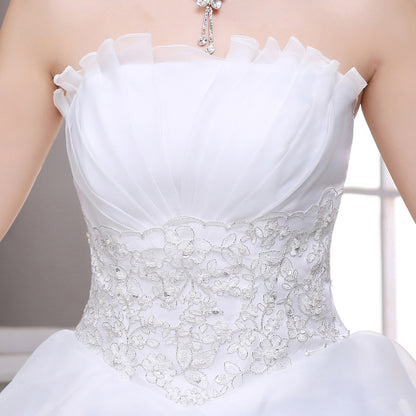 Summer new bride wedding dress fashion lace bra Qi simple Korean winter skirt