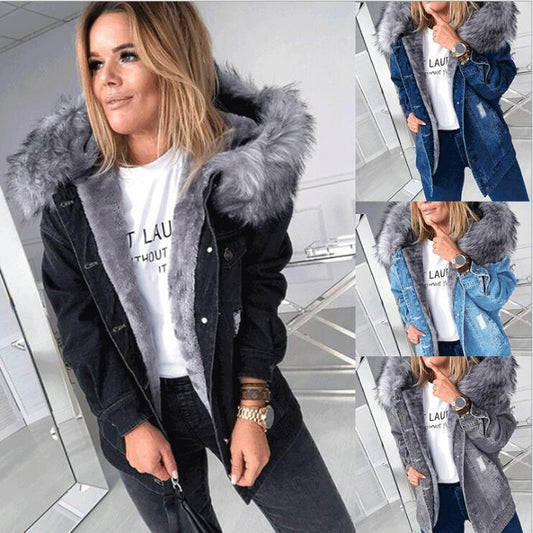 Commuter plus fleece collar coat