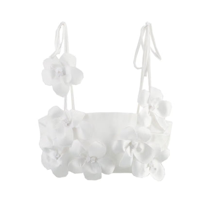 Women's Small Sling 3D Flower Decorative Vest