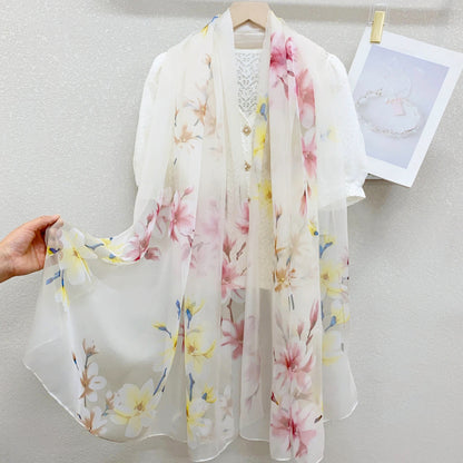 Yarn Cashew Printed Beach Travel Sun Protection Scarf