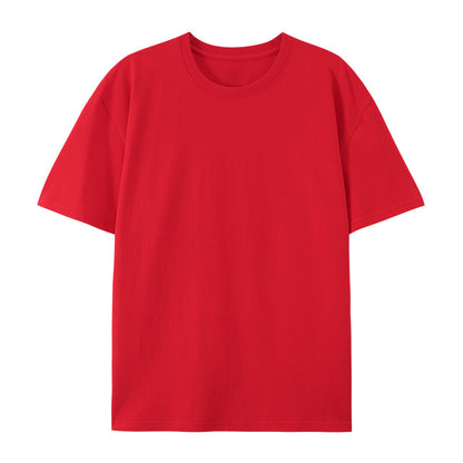 Cotton Round Neck T-shirt Heavy Loose Short Sleeve