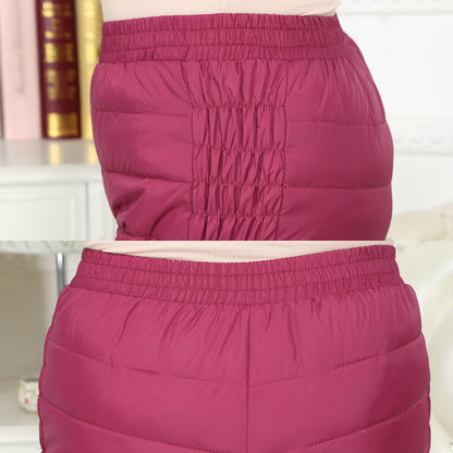 Women's double-sided straight slim slimming warm pants