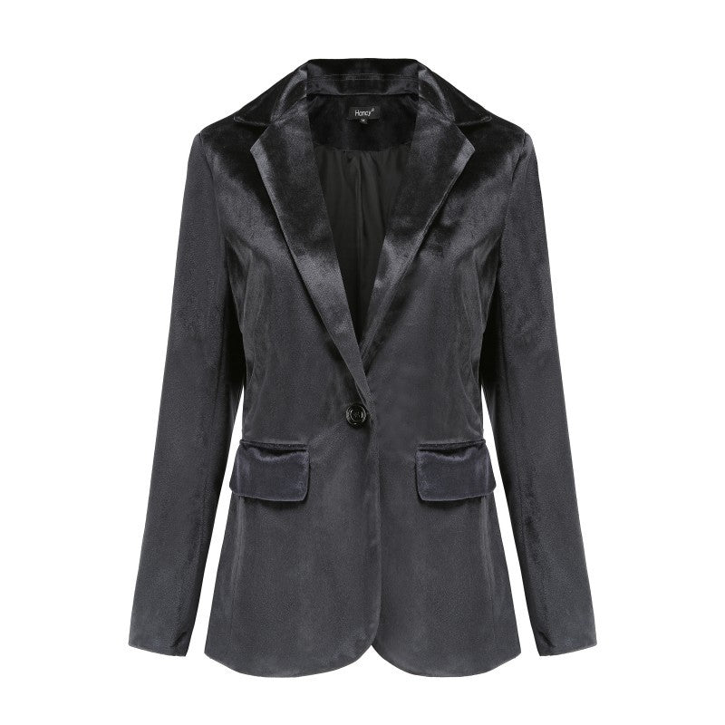 Popular Autumn And Winter Dark Green Velvet Suit