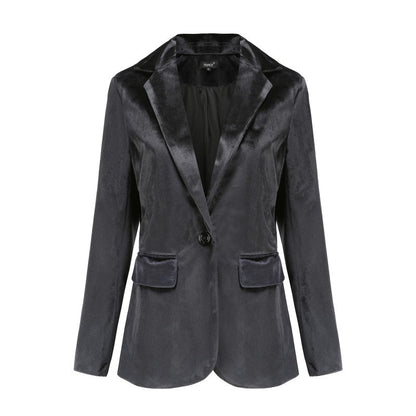 Popular Autumn And Winter Dark Green Velvet Suit
