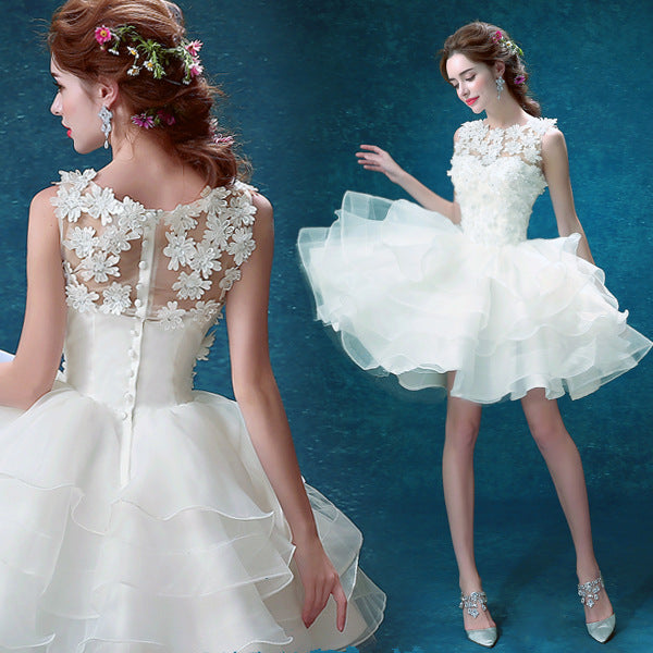 new bridesmaid dress, bride wedding short dress, toast, annual dress, presided over the performance