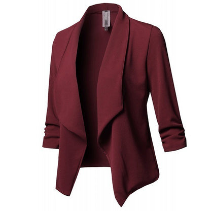 Pleated Solid Color Suit