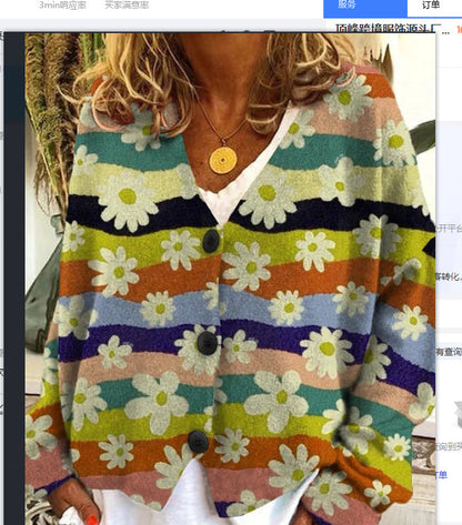 Women's Fashion Printed Casual Jacket